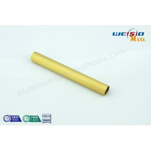 6063 T5 Golden Color Anodised Aluminium Profile ，Extruded Aluminum Tube