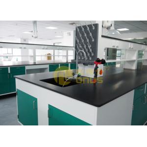 Black Resist heat laboratory countertops with molded marine edge