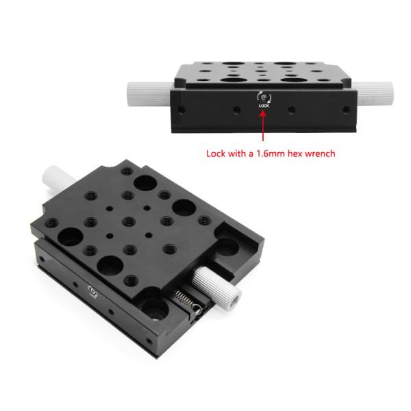 Double Knob Adjustment Swallowtail Motorized Linear Stage Travel ± 12.5mm