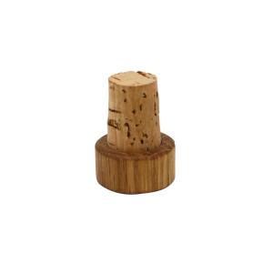 Factory wholesale Wooden Top Wine Bottle Synthetic Cork Stopper Cork Polymer