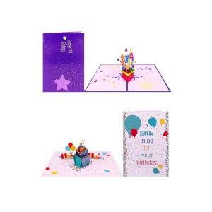 Cheap Offset Printing 3D Pop Up Birthday Card , 3D Anniversary Cards 148×210mm Size for sale
