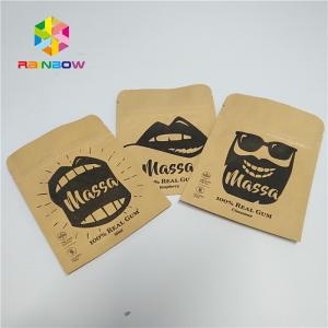 China Pill Foil Pouch Packaging Customized Sample Kraft Paper Three Side Sealed Pouch on sale