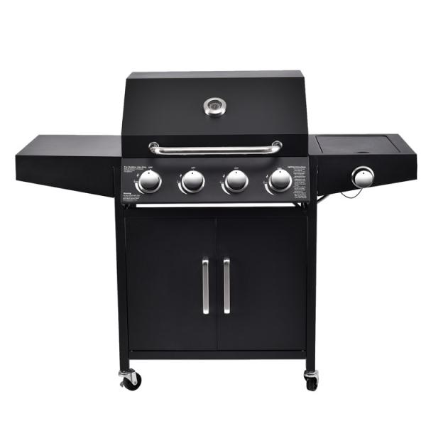 Quality Easily Assembled 4 1 Burners Gas Grills Powder Coated Camping Bbq Grill Machine Design wholesale