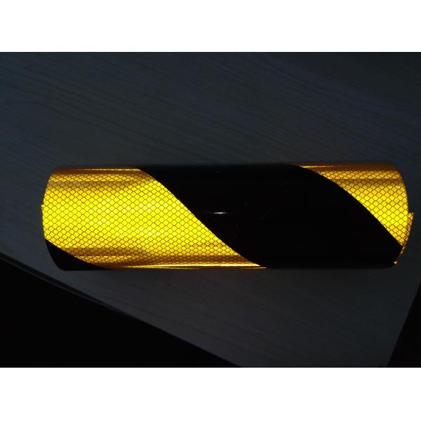 Quality Yellow And Black Reflective Prism Tape Customized Color For Traffice Barrier wholesale
