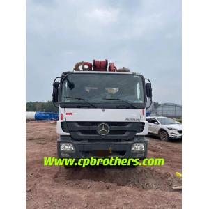 Used 2013 Putzmeister 56m Concrete Pump Placing Boom on Benz Chassis for Stable