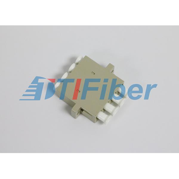 Quad Style LC / PC fiber optic adaptors , Plastic fiber optic cable coupler