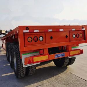 Customizable 3 4 Axel 12.5M 40ft Flatbed Semi Trailer Container Flatbed Car