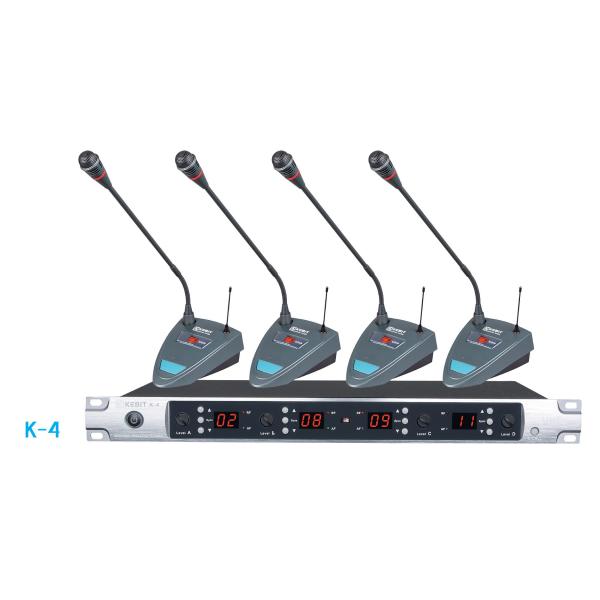 Quality UHF four channels wireless conference microphone K-4 wholesale