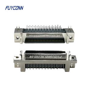 50 pin SCSI Connector 90 degree PCB Type Zinc Alloy Nickel Plated