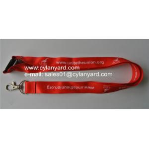 Sublimated neck lanyard with plastic release buckle and swivel clip,