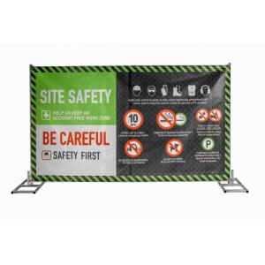 6 foot x 12 foot chain link mesh temporary fencing panels with a 1 3/8" x 16GA