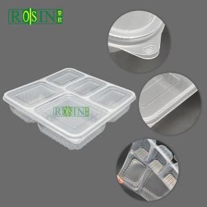 Clear Disposable Take Out Containers PP Fast Food 5 Compartment Plastic