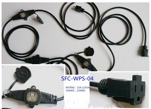 Quality Black Color Surge Protected 4 Outlet Heavy Duty Power Strip With Extension Cord wholesale