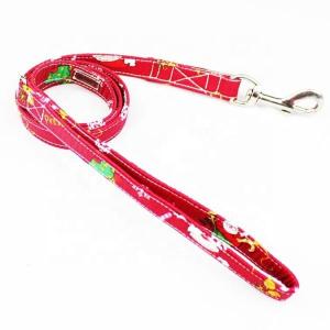 Christmas Style Dog Collars And Leashes Soft Comfortable With Exquisite Fastener