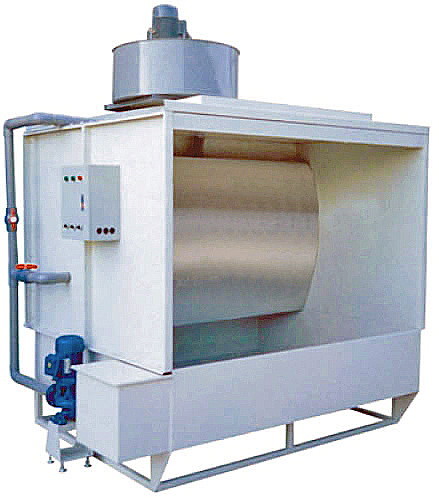 Quality ODM Single Side Water Curtain Spray Booth With Two Explosion Light wholesale