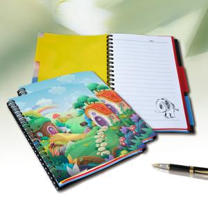 School Students Stationery 3D Lenticular Notebook Plastic Material A3 A4 Size
