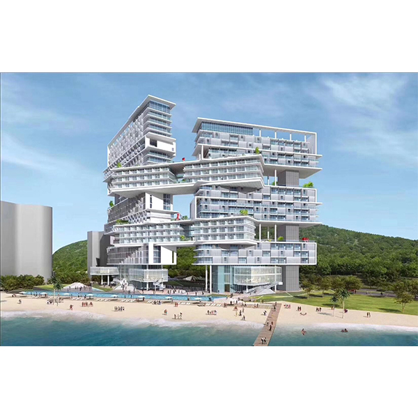 New Design Holiday Hotel Steel Structure High-Rise Building Prefab Houses