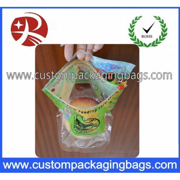 Resealable Plastic Fruit Packaging Bags Zip Lock Stand Up 100% OPP/CPP Raw Material