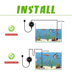 Hygger Quiet Mini Air Pump for Aquarium 1.5 Watt Oxygen Fish Air Pump for 1-15