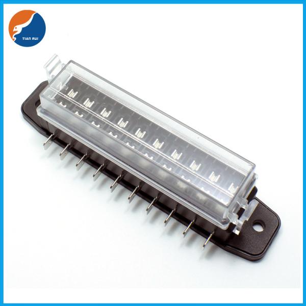 Quality 10 Input 10 Output Poles ATY ATU Standard Auto Fuse Block With Transparent Cover wholesale
