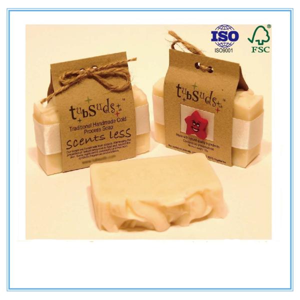 Quality Recycled Paper Soap Packaging Box Custom Printed With Closure String wholesale