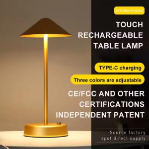 Three Tone Light LED Desktop Lamp With Usb Rechargeable Lithium Ion Battery