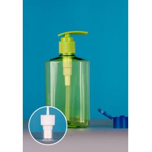 China 270ML Green Shampoo Conditioner & Body Wash Dispenser Clear Plastic Refillable Bottle with Flip Top Cap on sale