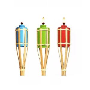 115cm Natural Bamboo Torch Colorful For Outside Luau Party Festival Celebration