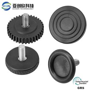 Cheap High-Performance Plastic Injection Molding Parts black circular adjustable foot injection molded parts for sale