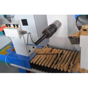 CNC wood lathe machine with carving engraving spindle