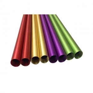 China Colorful Al6061 Al6063 Blasted Alloy Tubing Aluminum Anodized Pipes Round Aluminium Blasting Tubes on sale