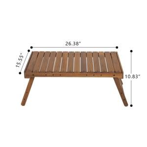 Oak Table For Camping With Foldable Legs Portable Folding Picnic Table