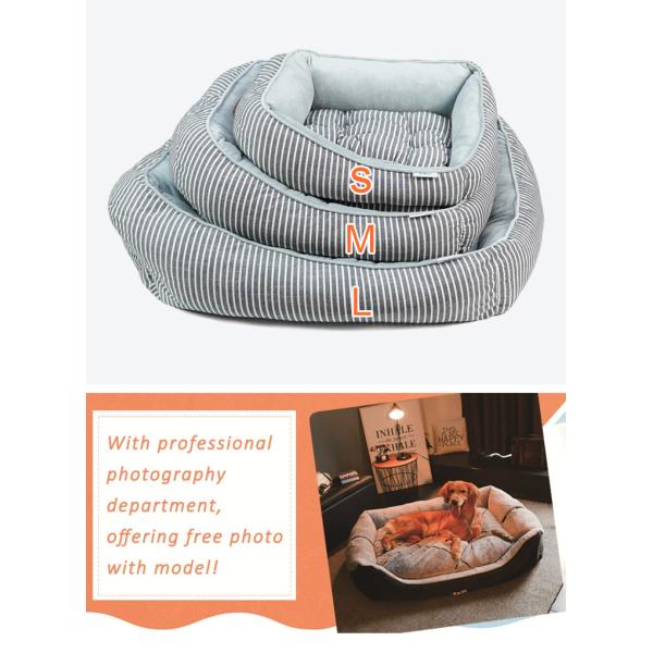 Gray Thick Memory Foam Dog Bed OEM Orthopedic Dog Crate Mat