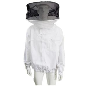 China Round Veil White Bee Jacket with Round Hat of Beekeeping Protective Clothing on sale