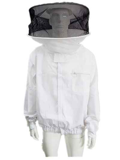 Quality Round Veil White Bee Jacket with Round Hat of Beekeeping Protective Clothing wholesale