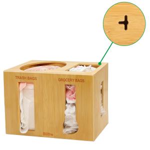 Multi-Functional Square Wall Mount Trash Bag Grocery Bag Storage Dispenser for