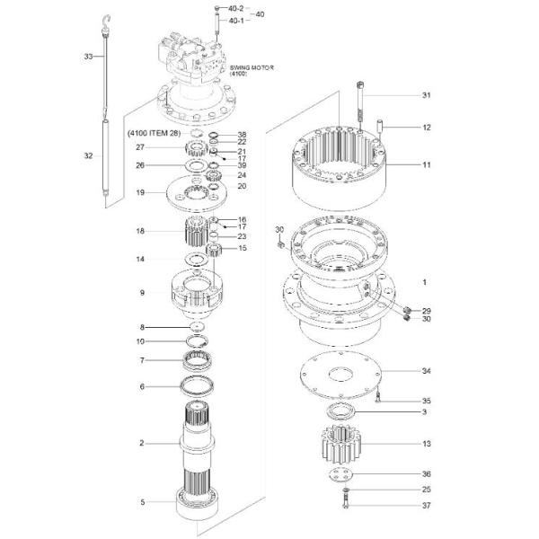 XKAQ-00015 XKAQ00015 XKAQ-00067 Carrier Assy No.1 For Hyundai R210LC-7 Swing Gearbox