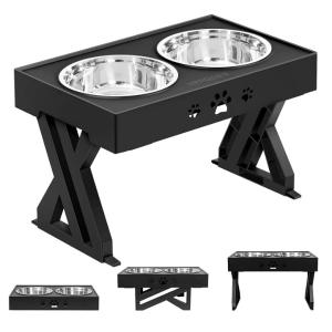 China Elevated Dog Bowls Adjustable Raised Dog Bowl For Small Medium Large Dogs And Pets on sale