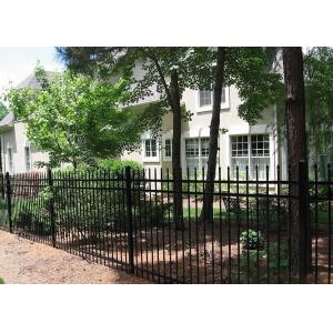 Decorative Wrought Iron Fence Panels , H2.1m 3 Rail Metal Fence