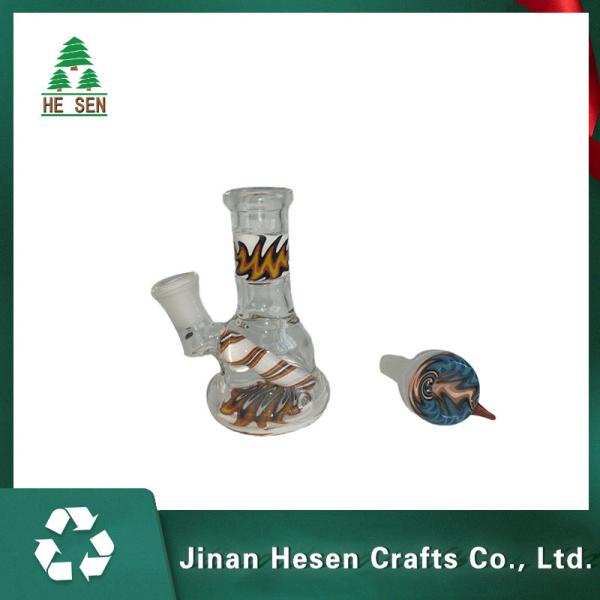 Quality Borosilicate 6.5inch HESEN Water Pipe Smoking Glass wholesale