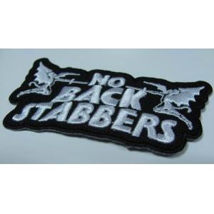 Anger No Back Stabbers 12C Custom Embroidered Patch Velcro Backing
