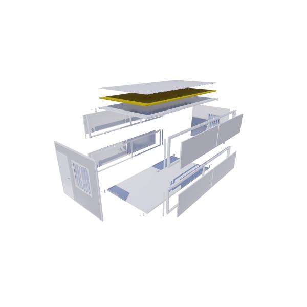 Prefab Portable Modular House Container Steel Site Office Container For Army Camping