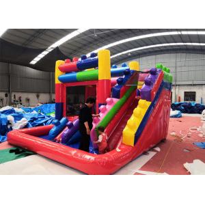 Outdoor Inflatable Bounce House Combo , Triple Play Moonwalk Double Slide Combo