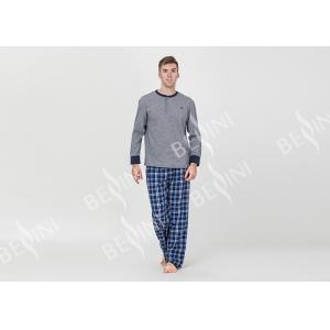 Plus Size Mens Luxury Sleepwear Spring Pajamas Functional Placket With One Button