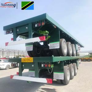 3 4 5 Axles 40ft Flatbed Semi Trailer 60ft High Load Capacity 13T-16T For Mexico