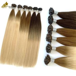 China Flat Keratin T U Tip Remy Hair Extensions Blonde Customized on sale