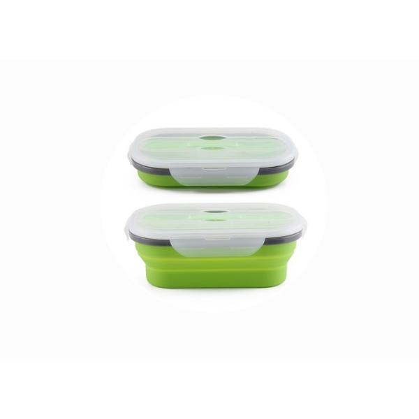 Quality Portable Silicone Food Storage Containers / Silicone Folding Lunch Box wholesale