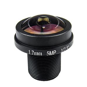 Cheap High Definition F2.0 Fisheye CCTV Lens 5MP 1.7MM M12*0.5 Mount 1/2.5 Optical for sale