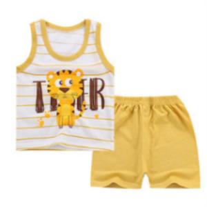 Random combination wholesale Multiple patterns sleeveless boy set clothing