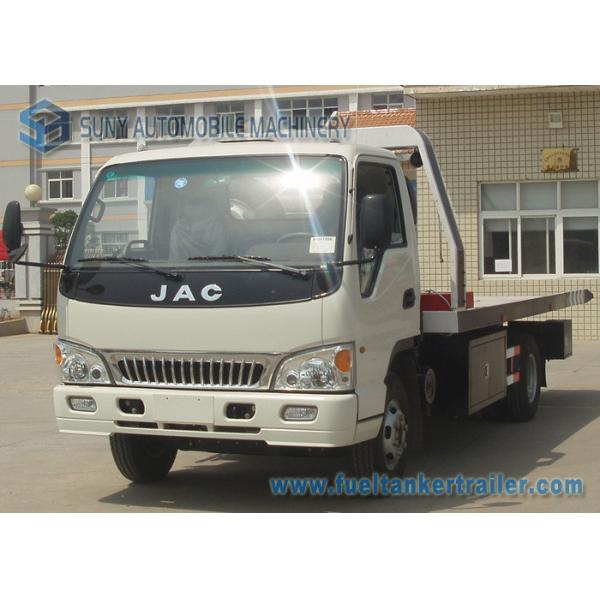 Quality JAC 3 Ton / 5 Ton 4 X 2 Flatbed Wrecker Truck With Single Row Cap wholesale